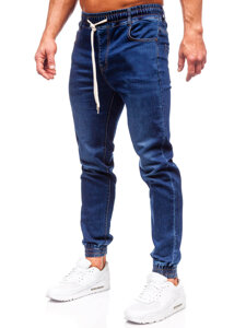 Pantaloni in jeans jogger da uomo blu Bolf 9080