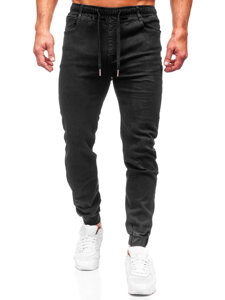 Pantaloni in jeans jogger da uomo nero Bolf 8111