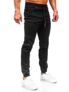 Pantaloni in jeans jogger da uomo nero Bolf 8112