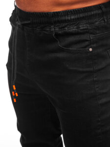 Pantaloni in jeans jogger da uomo nero Bolf 8112