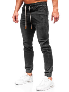 Pantaloni in jeans jogger da uomo nero Bolf 9070