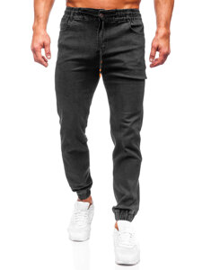 Pantaloni in jeans jogger da uomo nero Bolf 9101