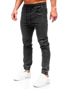 Pantaloni in jeans jogger da uomo nero Bolf 9102