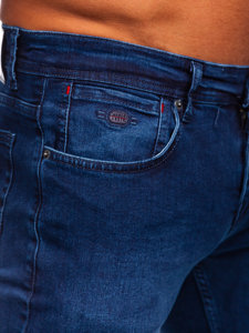 Pantaloni in jeans regular fit da uomo blu Bolf 1133