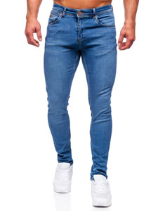 Pantaloni in jeans regular fit da uomo blu Bolf 3434