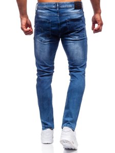 Pantaloni in jeans regular fit da uomo blu Bolf 4013