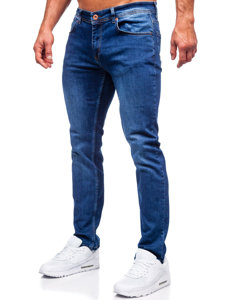 Pantaloni in jeans regular fit da uomo blu Bolf 4956