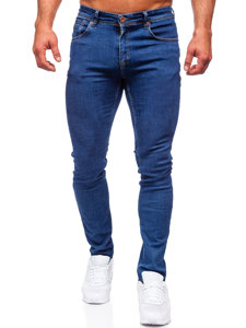 Pantaloni in jeans regular fit da uomo blu Bolf 5158