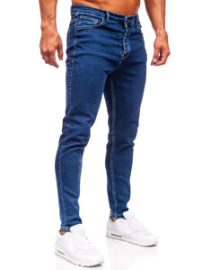 Pantaloni in jeans regular fit da uomo blu Bolf 6019