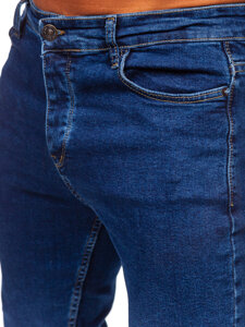 Pantaloni in jeans regular fit da uomo blu Bolf 6019