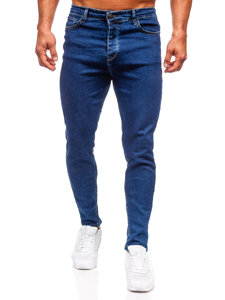 Pantaloni in jeans regular fit da uomo blu Bolf 6019