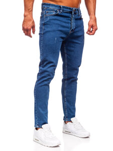 Pantaloni in jeans regular fit da uomo blu Bolf 6052