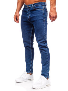 Pantaloni in jeans regular fit da uomo blu Bolf 6053