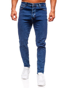 Pantaloni in jeans regular fit da uomo blu Bolf 6053