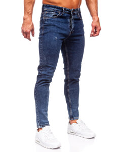 Pantaloni in jeans regular fit da uomo blu Bolf 6057