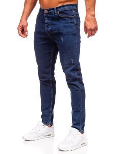 Pantaloni in jeans regular fit da uomo blu Bolf 6058