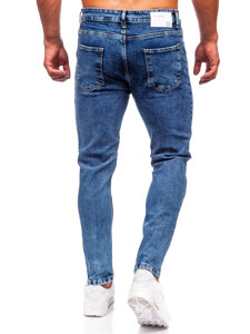 Pantaloni in jeans regular fit da uomo blu Bolf 6067