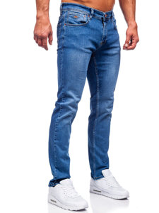 Pantaloni in jeans regular fit da uomo blu Bolf 6356