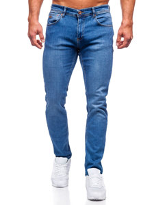 Pantaloni in jeans regular fit da uomo blu Bolf 6356