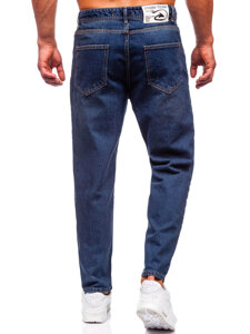 Pantaloni in jeans regular fit da uomo blu Bolf GT27