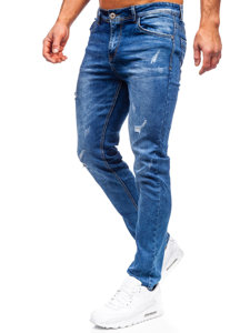 Pantaloni in jeans regular fit da uomo blu Bolf K10008-1