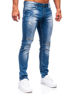 Pantaloni in jeans regular fit da uomo blu Bolf MP002BC