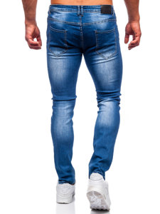 Pantaloni in jeans regular fit da uomo blu Bolf MP019BC