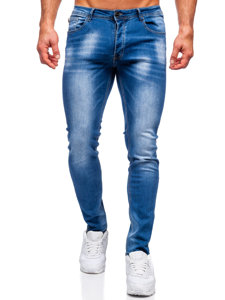 Pantaloni in jeans regular fit da uomo blu Bolf MP019BC