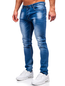 Pantaloni in jeans regular fit da uomo blu Bolf MP019BC