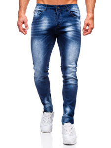 Pantaloni in jeans regular fit da uomo blu Bolf MP019BS