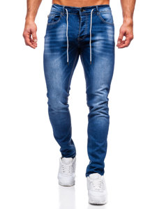 Pantaloni in jeans regular fit da uomo blu Bolf MP021B