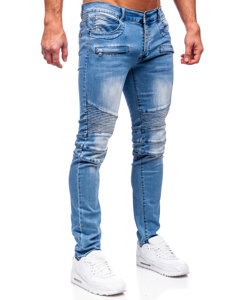 Pantaloni in jeans regular fit da uomo celesti Bolf MP0029BC