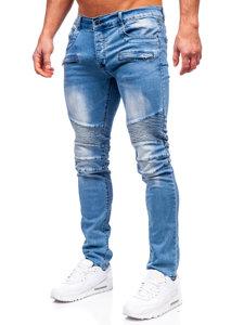 Pantaloni in jeans regular fit da uomo celesti Bolf MP0029BC