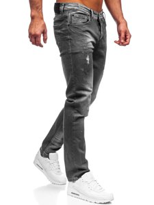 Pantaloni in jeans regular fit da uomo neri Bolf 4006