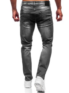 Pantaloni in jeans regular fit da uomo neri Bolf 4006