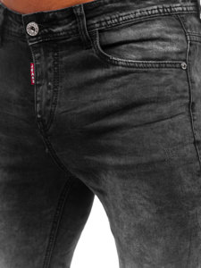 Pantaloni in jeans regular fit da uomo neri Bolf K10007-2