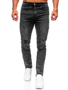 Pantaloni in jeans regular fit da uomo neri Bolf K10009-2