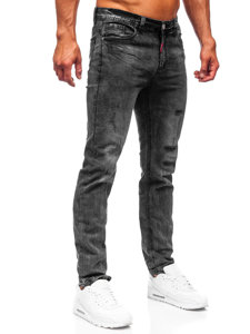 Pantaloni in jeans regular fit da uomo neri Bolf K10010-2