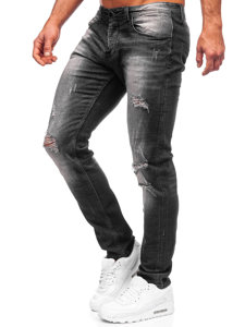 Pantaloni in jeans regular fit da uomo neri Bolf MP002N