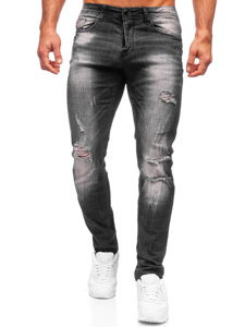 Pantaloni in jeans regular fit da uomo neri Bolf MP002N