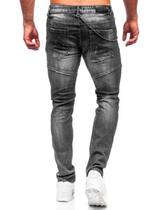 Pantaloni in jeans regular fit da uomo neri Bolf MP0051N