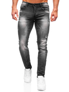 Pantaloni in jeans regular fit da uomo neri Bolf MP010N