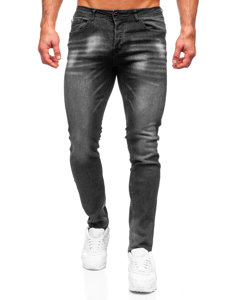 Pantaloni in jeans regular fit da uomo neri Bolf MP019N