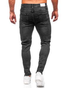 Pantaloni in jeans regular fit da uomo nero Bolf 6008