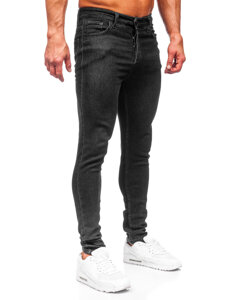 Pantaloni in jeans regular fit da uomo nero Bolf 6009