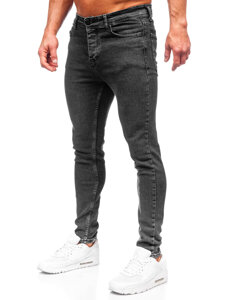 Pantaloni in jeans regular fit da uomo nero Bolf 6027