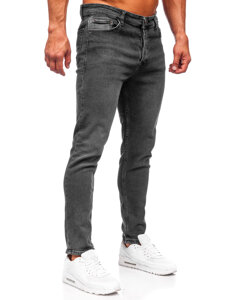 Pantaloni in jeans regular fit da uomo nero Bolf 6077