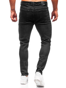 Pantaloni in jeans regular fit da uomo nero Bolf 6080