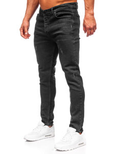 Pantaloni in jeans regular fit da uomo nero Bolf 6080