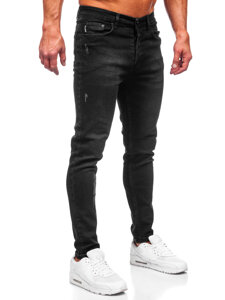 Pantaloni in jeans regular fit da uomo nero Bolf 6144